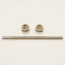 Bach Stradivarius Trumpet First Third Slide Trigger Stop Post Rod and Nut Screw NICKEL PLATED - Complete Set