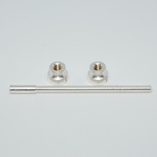 Bach Stradivarius Trumpet First Third Slide Trigger Stop Post Rod and Nut Screw SILVER PLATED - Complete Set
